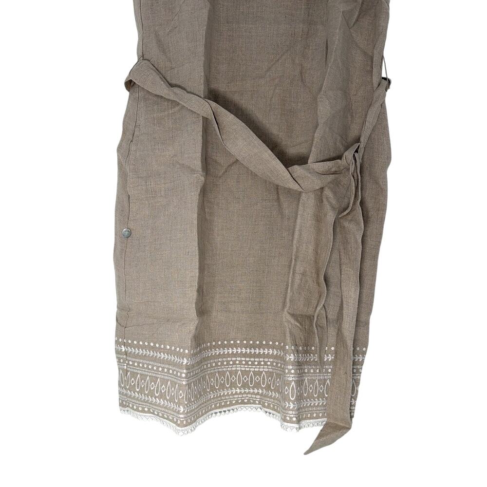 Tommy Bahama Natural Linen Two Palms Embroidered Linen Shift Dress Size S - Picture 7 of 10
